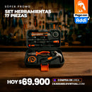 SET HERRAMIENTAS 17 PIEZAS